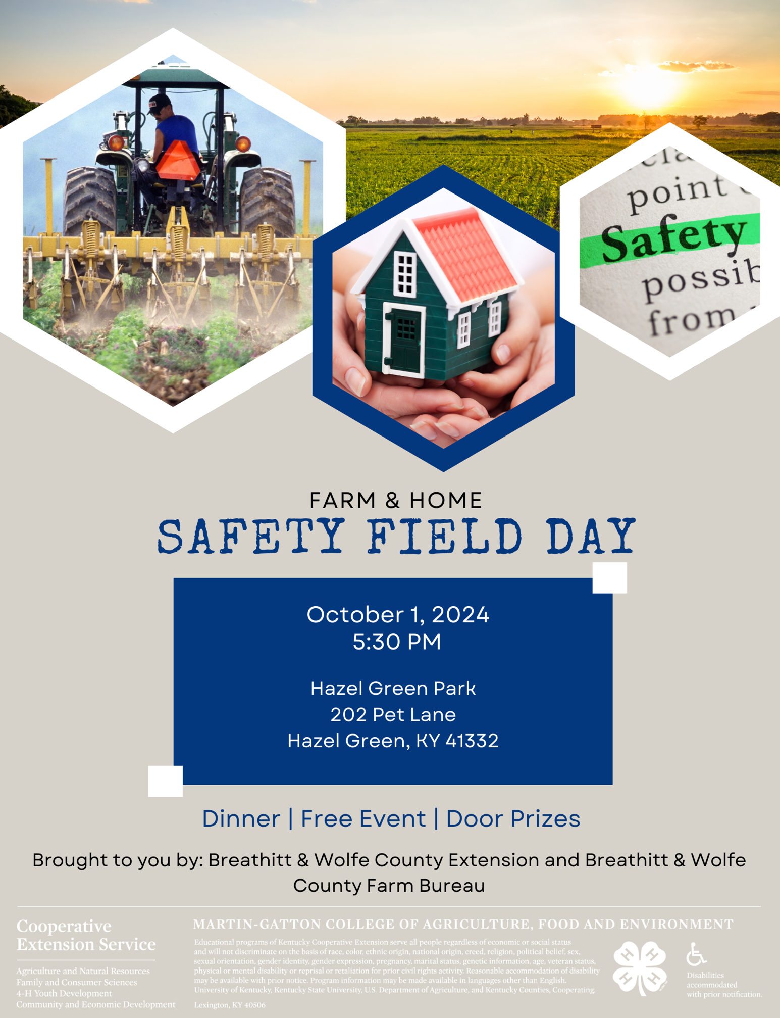 Wolfe and Breathitt Co Extension Offices and Kentucky Farm Bureau cooperating to bring this free event to our community