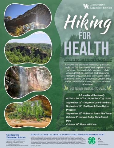 Hiking for Health -Informational Meeting 